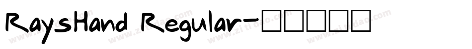RaysHand Regular字体转换